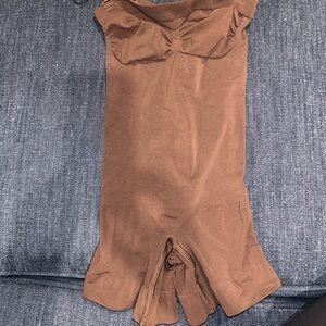 SKIMS Chocolate Strapless Dress